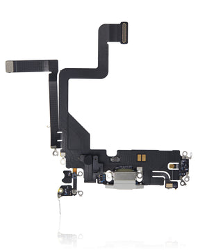 SILVER CHARGING PORT FLEX CABLE COMPATIBLE WITH IPHONE 14 PRO