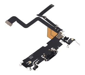 SPACE BLACK CHARGING PORT FLEX CABLE COMPATIBLE WITH IPHONE 14 PRO