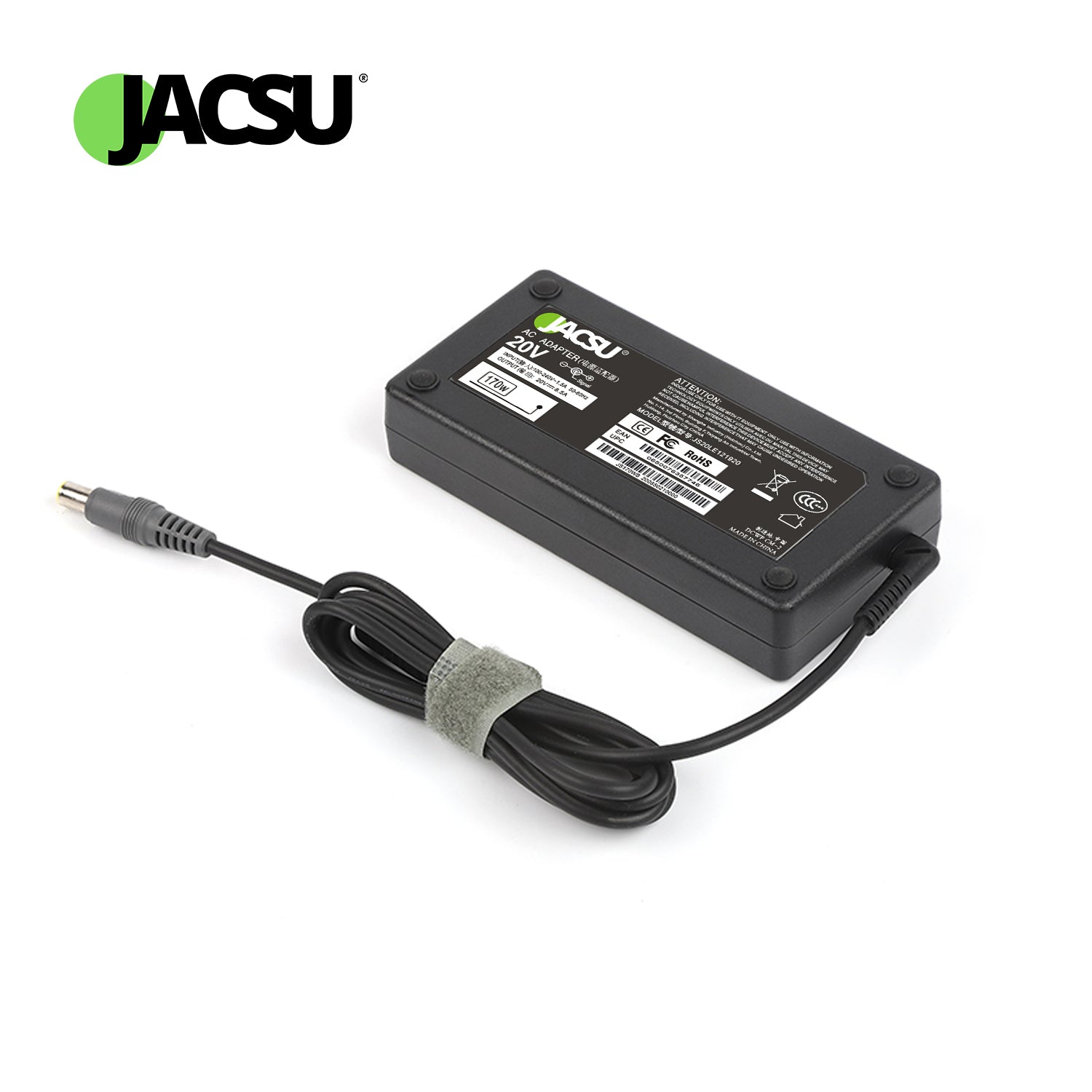 Jacsu 20V 8.5A 170W 7.9*5.5mm Laptop Adapter Charger for Lenovo Legion Y720-15 Y7000P P50 P51 P70 P71 W540 W541
