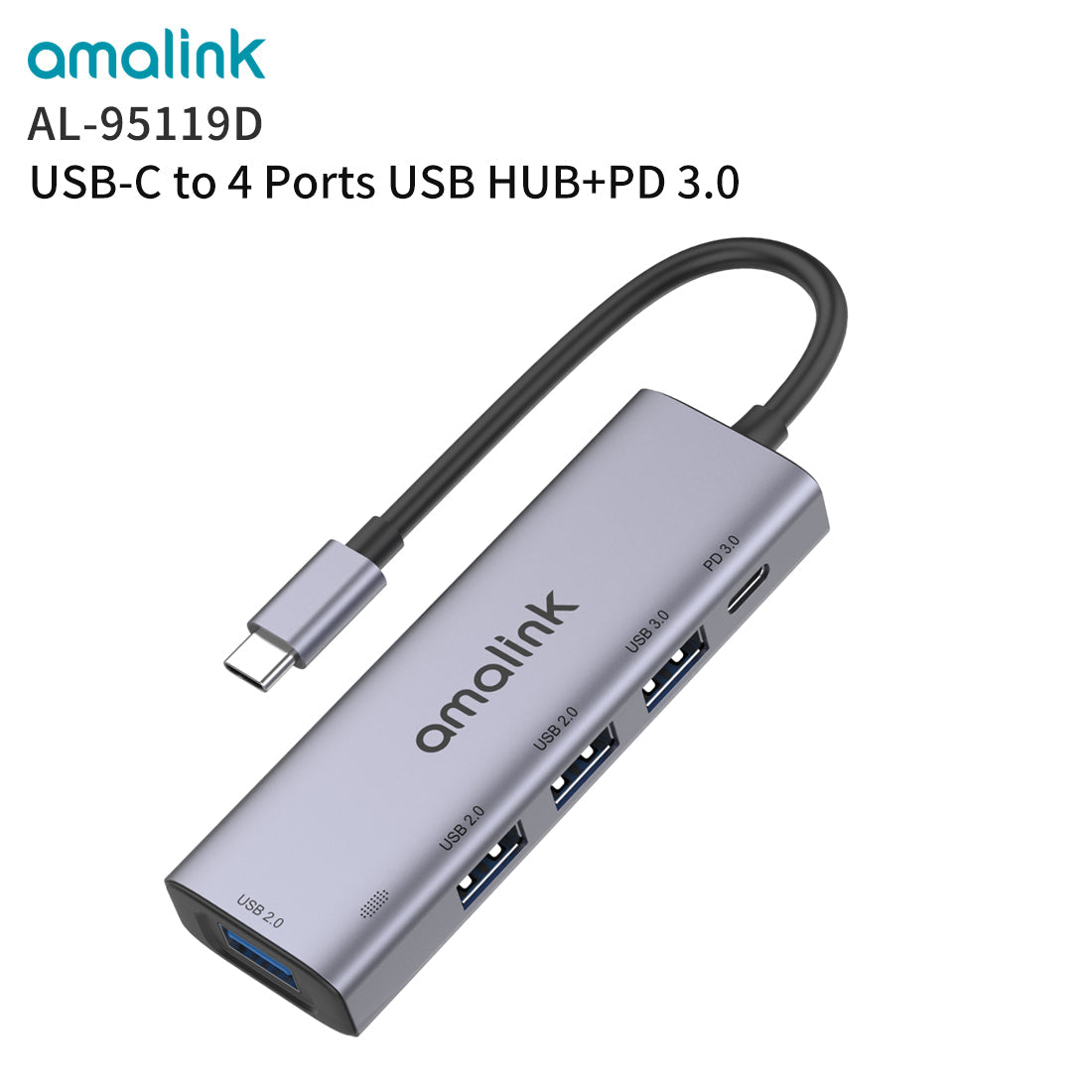 USB C to Multi USB Ports Hub 1XUSB 3.0 / 3XUSB 2.0 / 1XPD 3.0 Adapter Dock for PC Type C USB Splitter Dock (95119D)