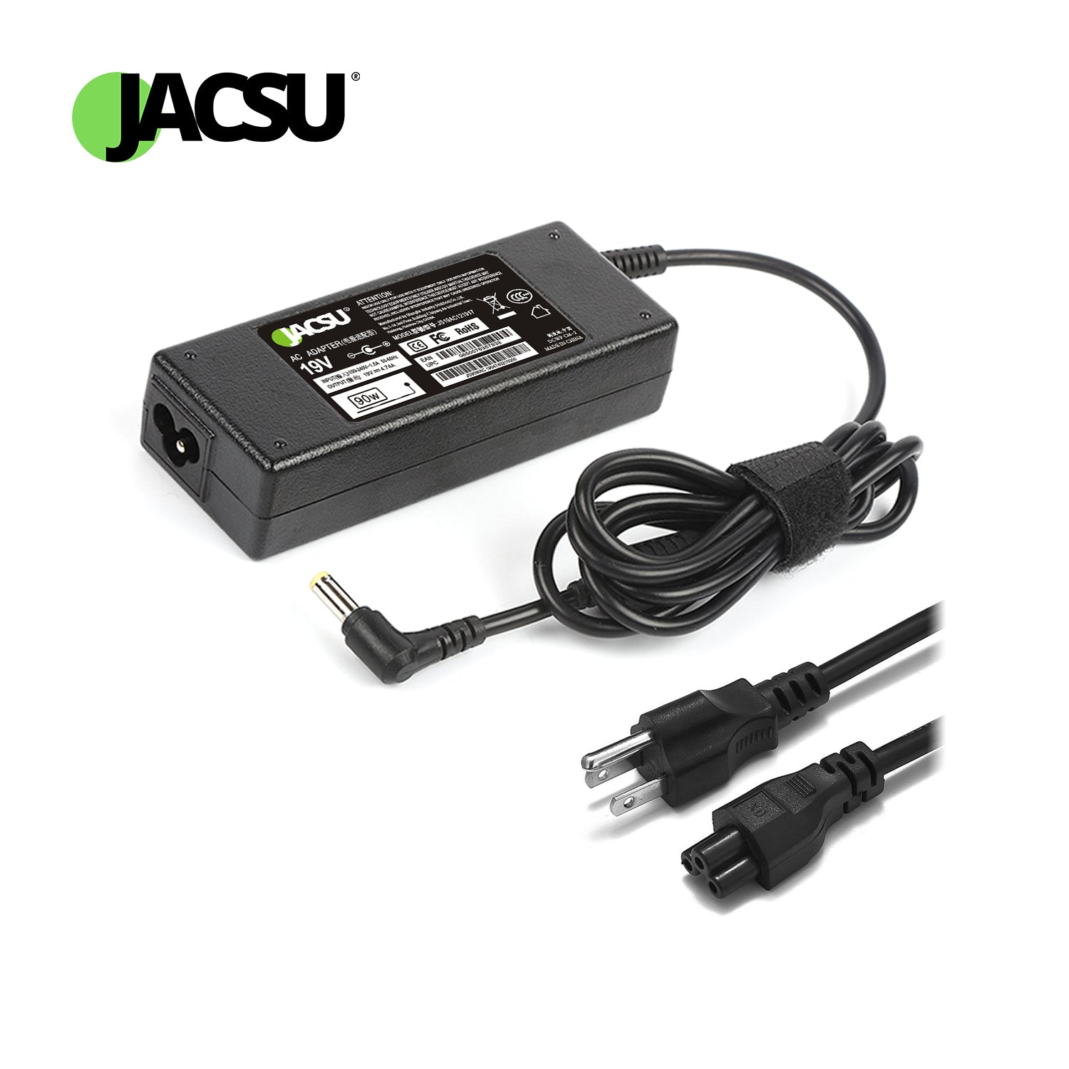 Jacsu 19V 4.74A 90W 5.5x1.7mm Laptop AC Adapter Charger For ACER ASPIRE 5750G 5755G 7110 9300 Notebook