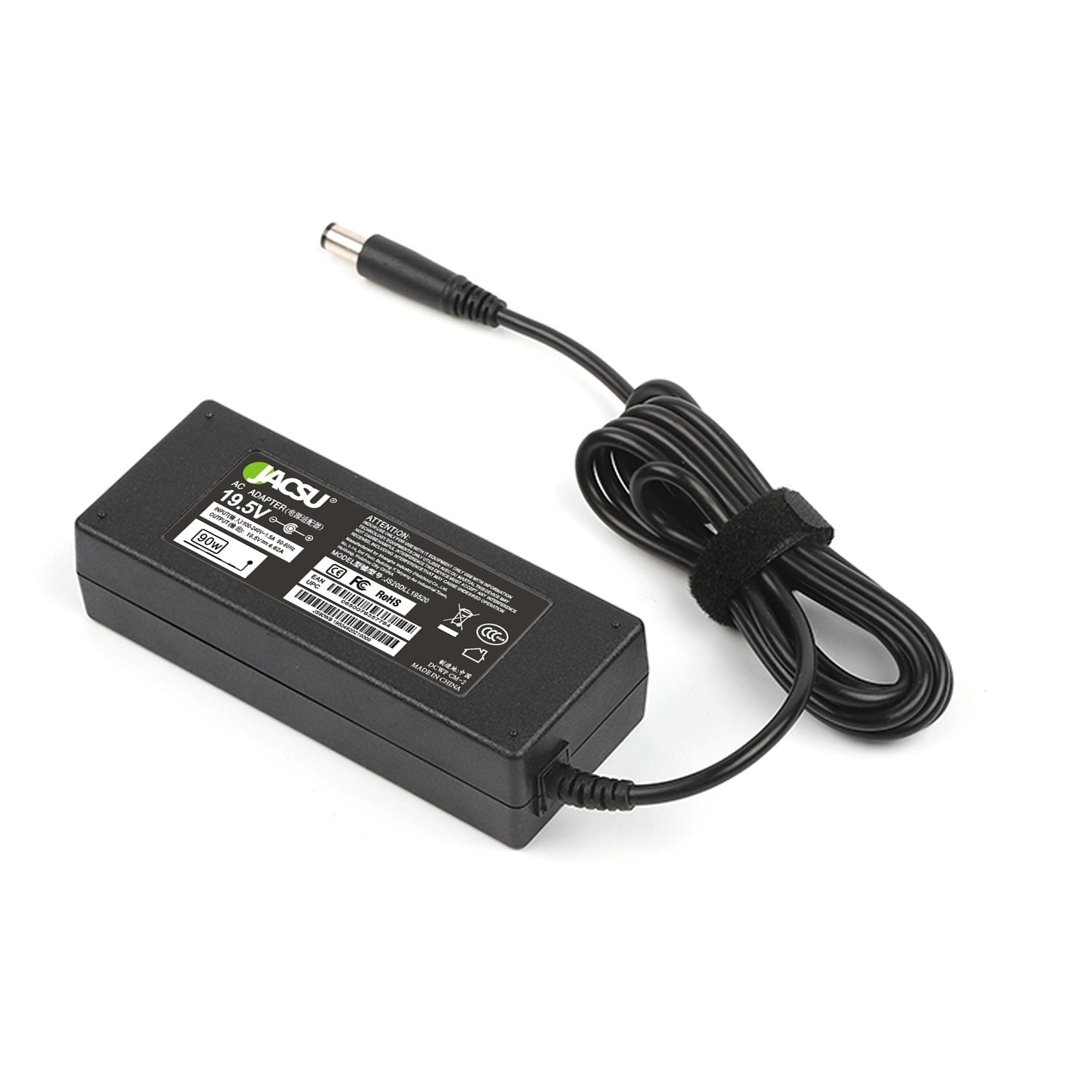 Jacsu 19.5V 4.62A 90W Pin 7.4x5.0m Laptop Charger Adapter FOR DELL Latitude D505 D800 D810 D820 E5530,E5400,M70