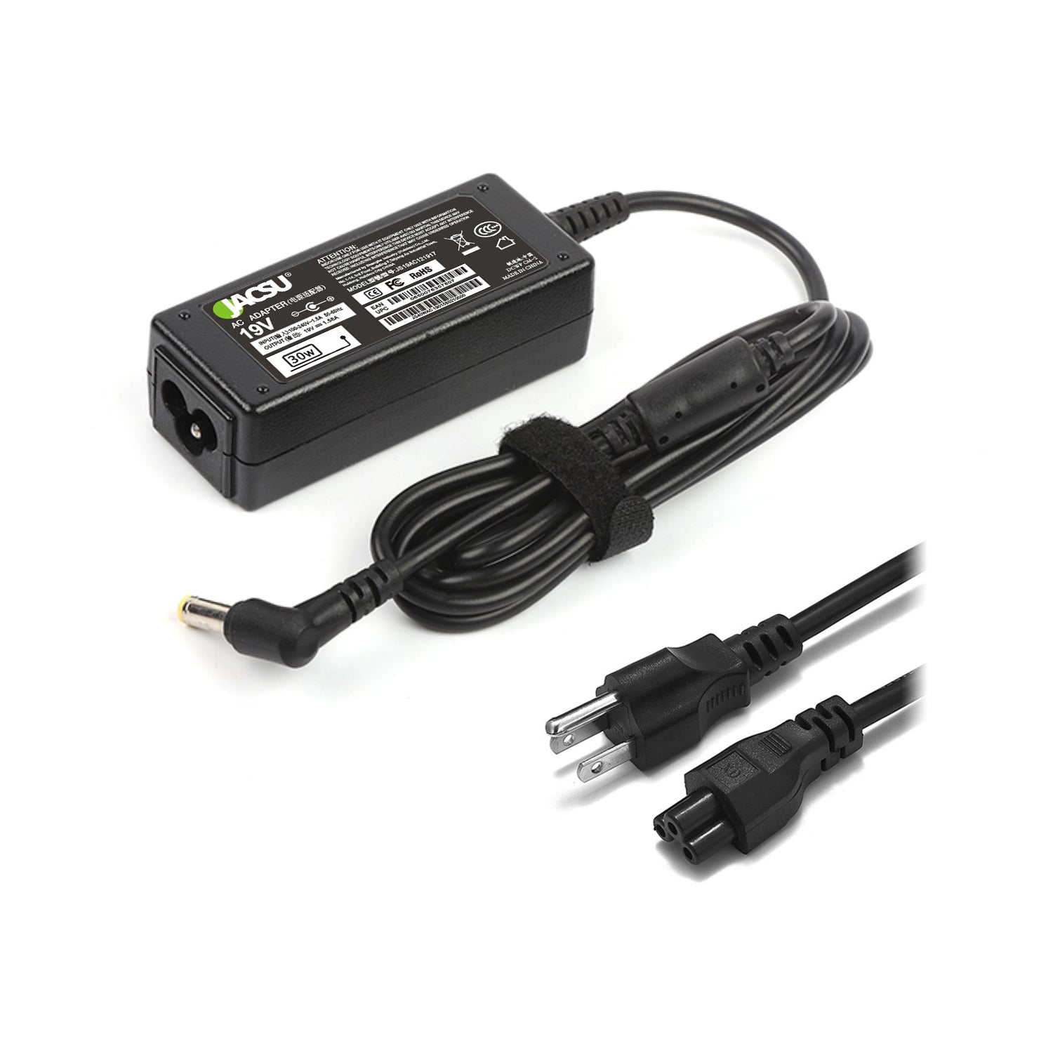 Jacsu 19V 1.58A 5.5*1.7mm 30W Laptop Adapter Charger For Acer Aspire One - 10.1" AOD150-1739 8.9" AOA150-1126