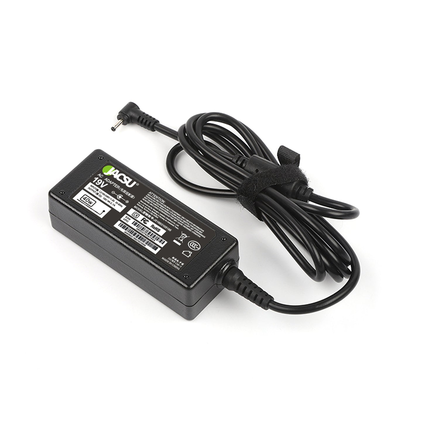 Jacsu 19V 2.1A 2.5x0.7 40W Laptop Charger Adapter For Asus Eee PC 1001 1001P 1005 1005HAB 1008HA 1011PX 1015PW 1015PX