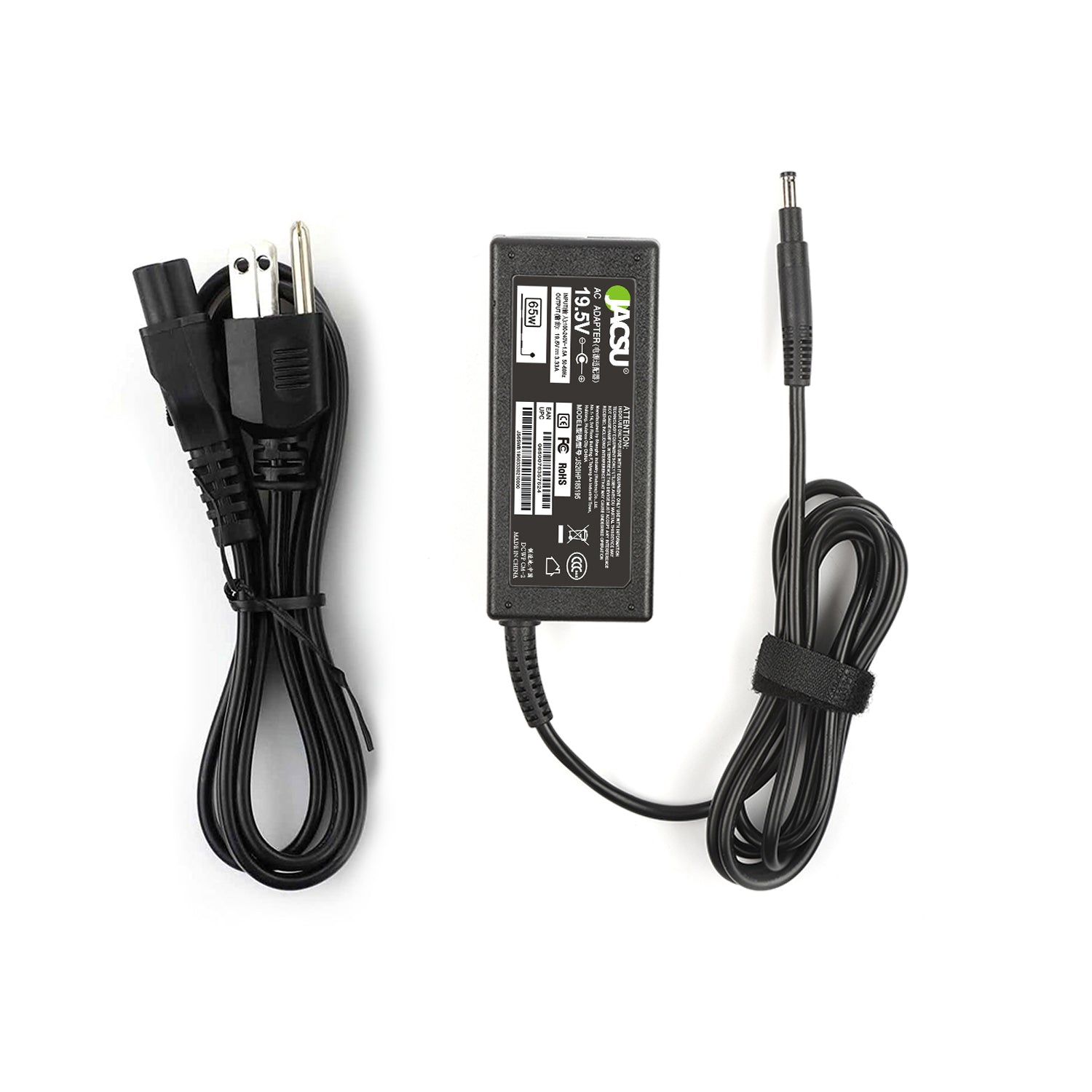 Jacsu 65W 19.5V 3.33A Pin 4.8 X 1.7mm AC Laptop Adapter/Charger for HP compaq 15-A000, Envy 13-1000