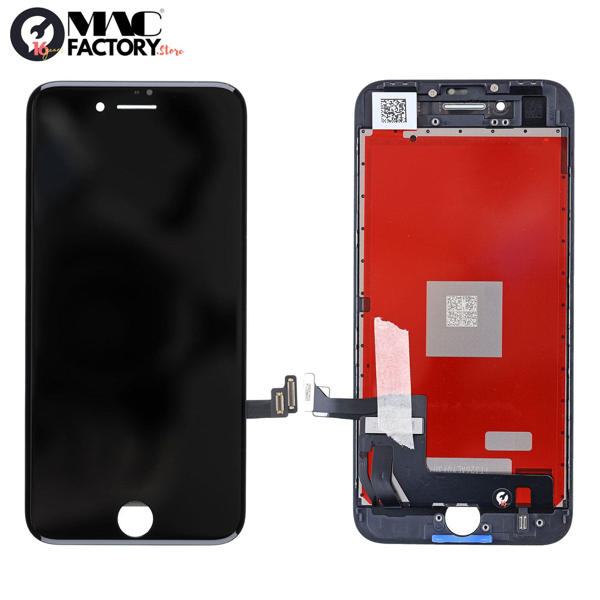 BLACK LCD SCREEN AND DIGITIZER ASSEMBLY FOR IPHONE 8/SE 