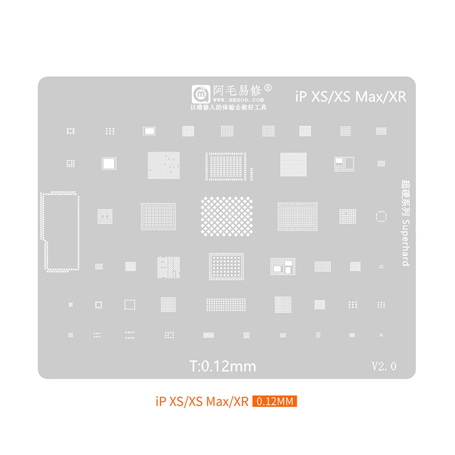 AMAOE BGA REBALLING STENCIL TEMPLATE FOR IPHONE 6-13PROMAX