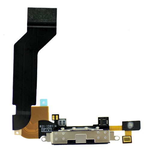 DOCK CONNECTOR FLEX CABLE FOR IPHONE 4S - BLACK