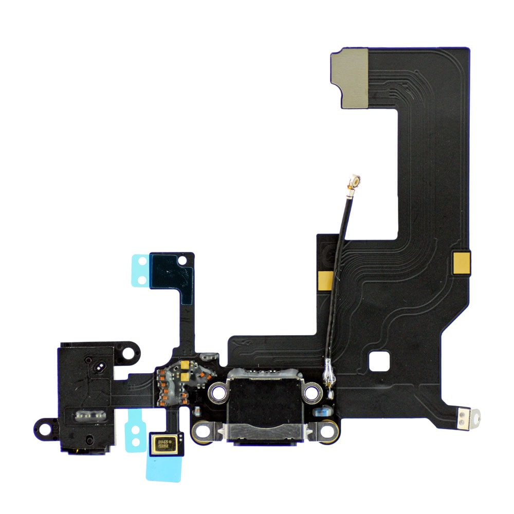 BLACK HEADPHONE & CHARGING CONNECTOR FLEX CABLE FOR IPHONE 5