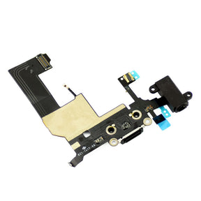 BLACK HEADPHONE & CHARGING CONNECTOR FLEX CABLE FOR IPHONE 5