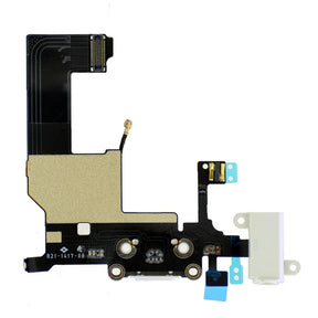 WHITE HEADPHONE & CHARGING CONNECTOR FLEX CABLE FOR IPHONE 5