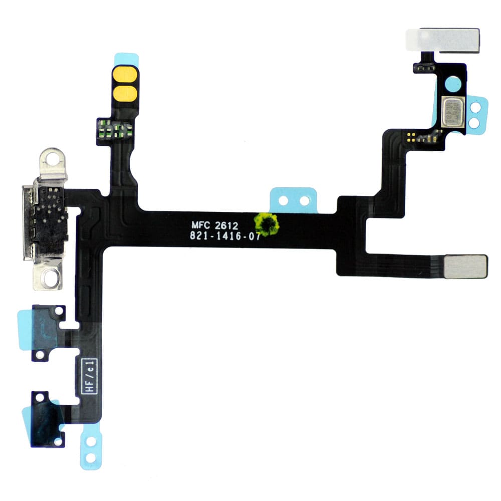 POWER ON/OFF FLEX CABLE WITH METAL PLATE FOR IPHONE 5