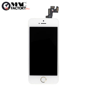LCD SCREEN FULL ASSEMBLY WITH SILVER RING FOR IPHONE 5S- WHITE