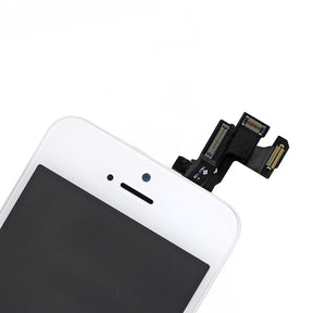 LCD SCREEN FULL ASSEMBLY WITH GOLD RING FOR IPHONE 5S- WHITE