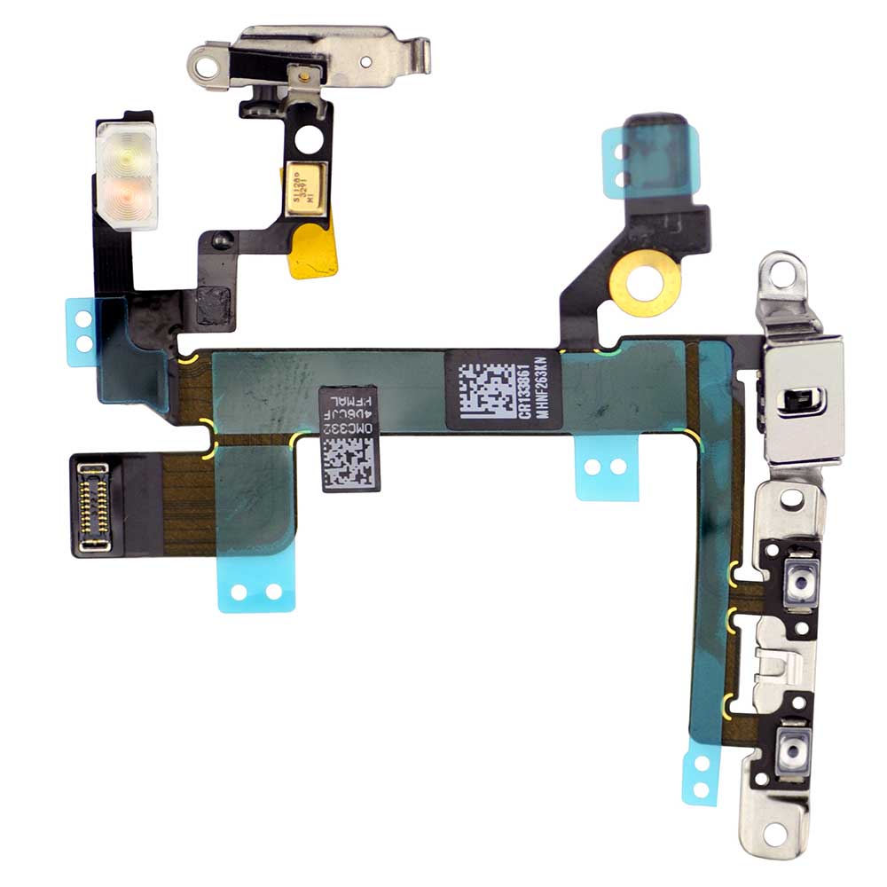 POWER ON/OFF CONTROL FLEX CABLE ASSEMBLY WITH METAL PLATE FOR IPHONE 5S