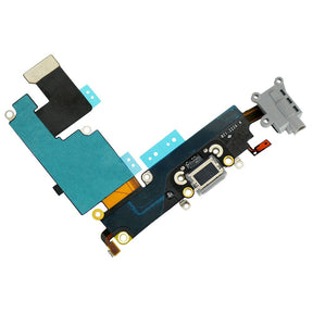 DARK GRAY HEADPHONE JACK WITH CHARGING CONNECTOR FLEX CABLE FOR IPHONE 6 PLUS