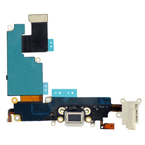 WHITE HEADPHONE JACK WITH CHARGING CONNECTOR FLEX CABLE FOR IPHONE 6 PLUS