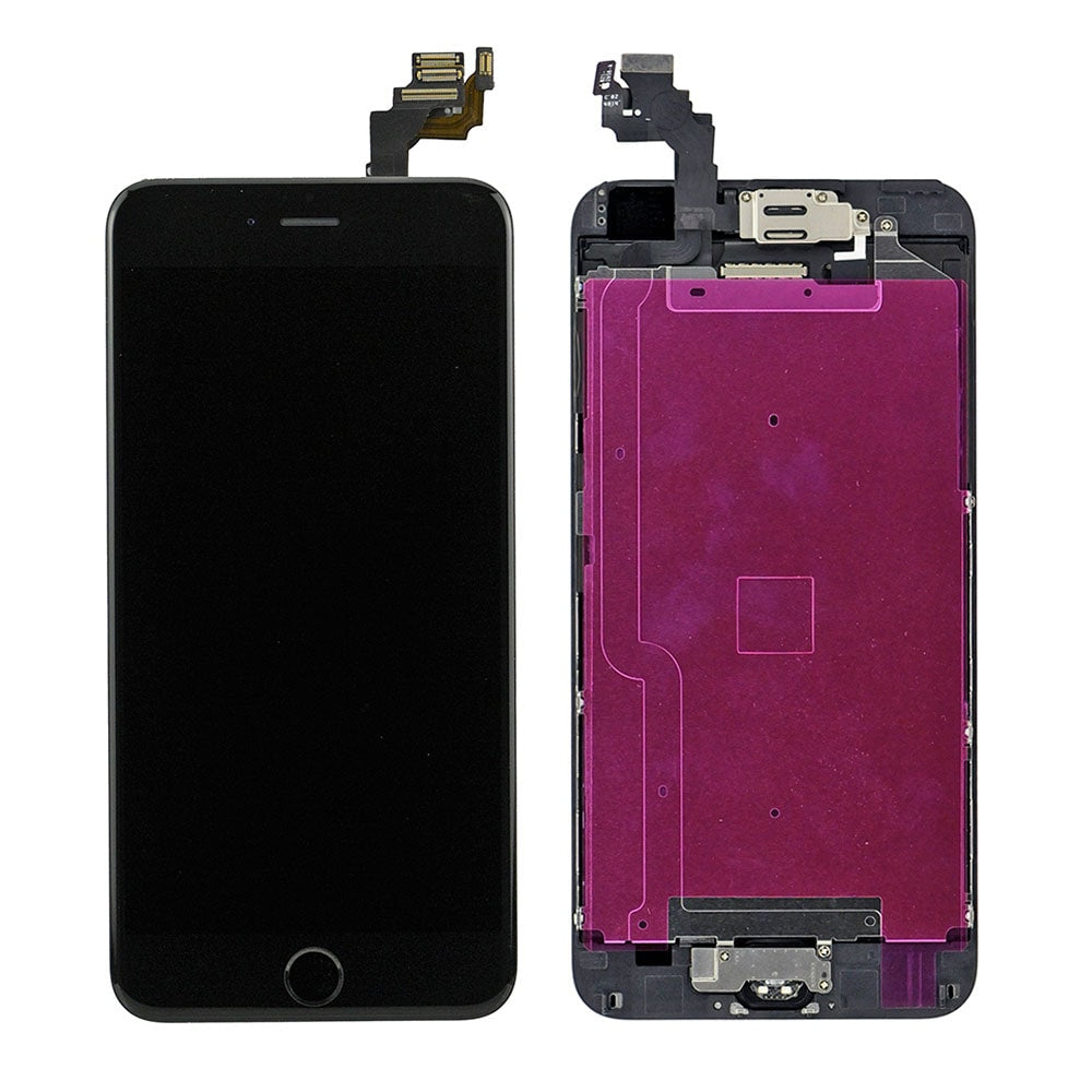 BLACK LCD SCREEN FULL ASSEMBLY WITH BLACK RING FOR IPHONE 6 PLUS
