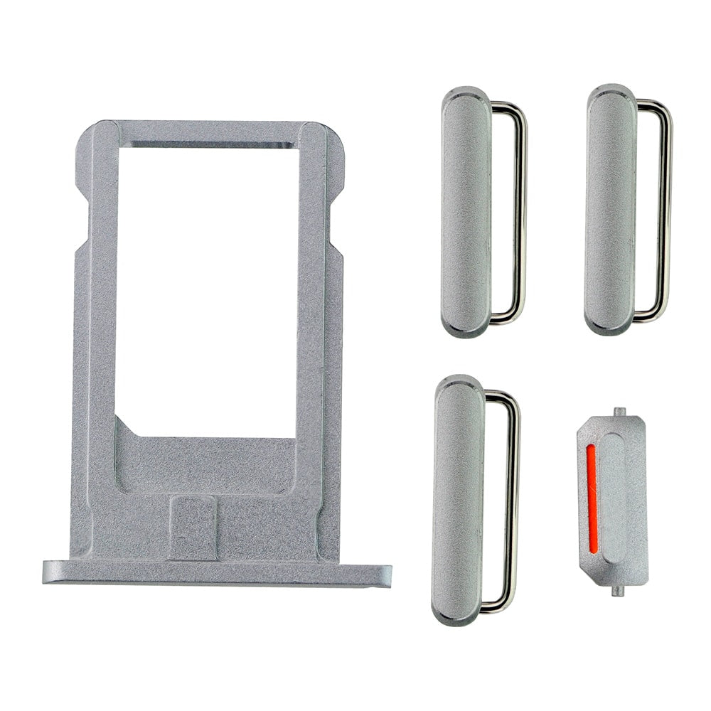 GRAY SIDE BUTTONS SET WITH SIM TRAY FOR IPHONE 6 PLUS