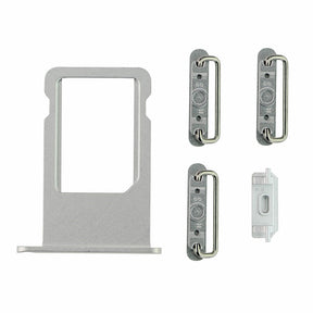 SILVER SIDE BUTTONS SET WITH SIM TRAY FOR IPHONE 6 PLUS