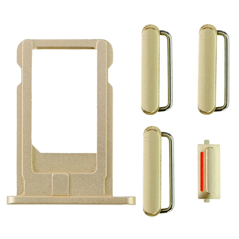 GOLD SIDE BUTTONS SET WITH SIM TRAY FOR IPHONE 6