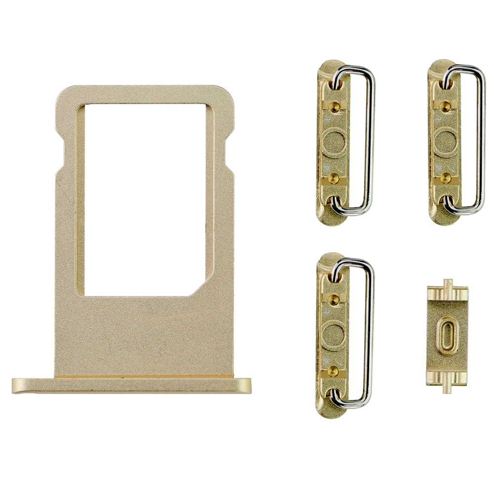 GOLD SIDE BUTTONS SET WITH SIM TRAY FOR IPHONE 6