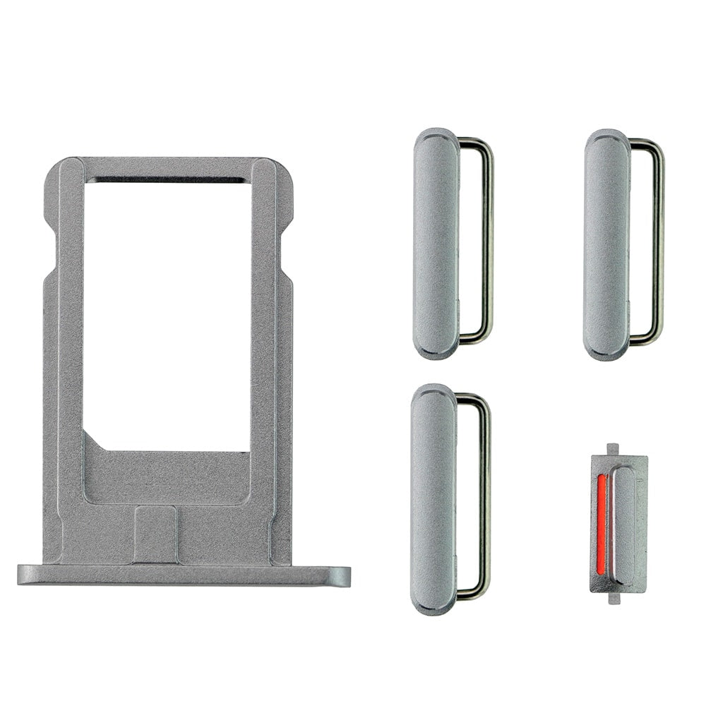 GRAY SIDE BUTTONS SET WITH SIM TRAY FOR IPHONE 6