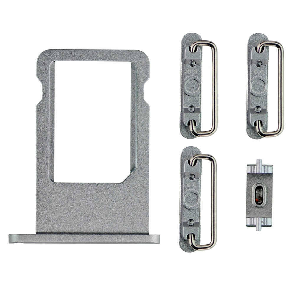 GRAY SIDE BUTTONS SET WITH SIM TRAY FOR IPHONE 6