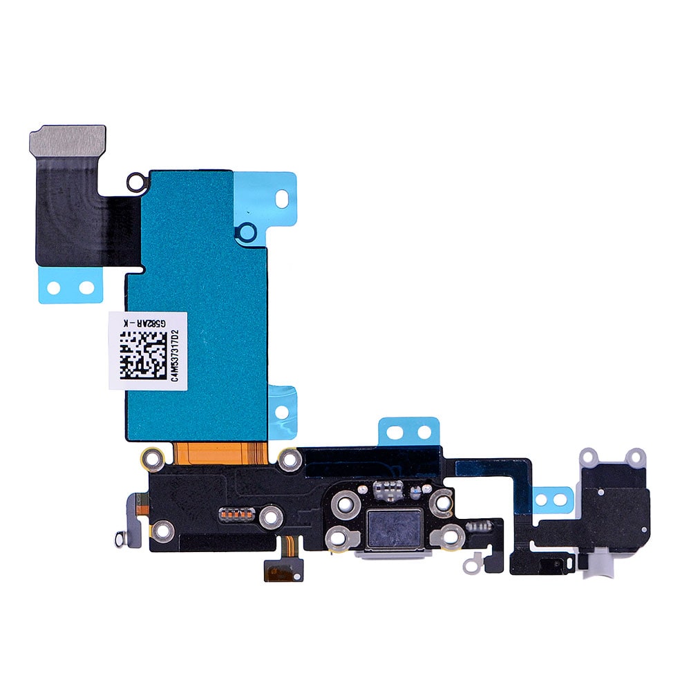 DARK GREY HEADPHONE JACK WITH CHARGING CONNECTOR FLEX CABLE FOR IPHONE 6S PLUS