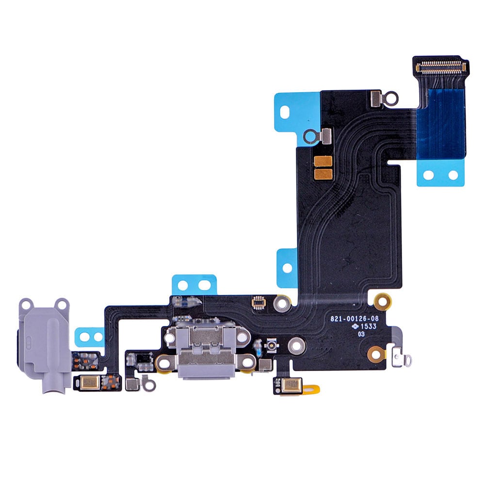 DARK GREY HEADPHONE JACK WITH CHARGING CONNECTOR FLEX CABLE FOR IPHONE 6S PLUS