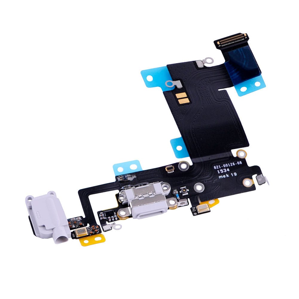 LIGHT GREY HEADPHONE JACK WITH CHARGING CONNECTOR FLEX CABLE FOR IPHONE 6S PLUS