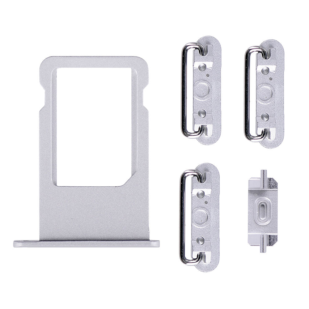 SILVER SIDE BUTTONS SET WITH SIM TRAY FOR IPHONE 6S PLUS