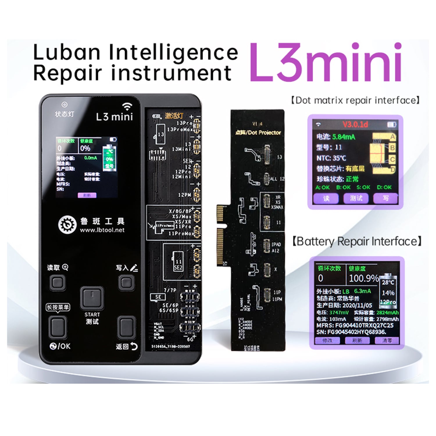 LUBAN L3 MINI INTELLIGENT REPAIR PROGRAMMER FOR PHONE 6-13PROMAX