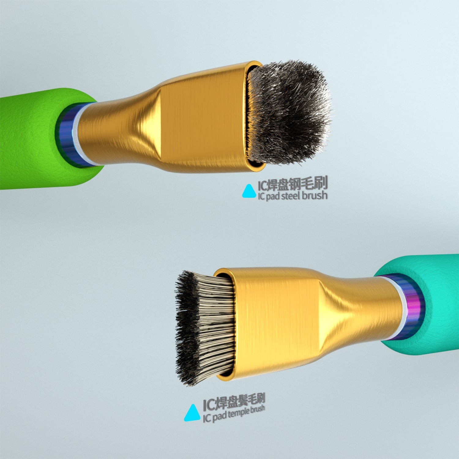 MIJING PAD CLEANING SIDEBURNS BRUSH 2PCS/BOX