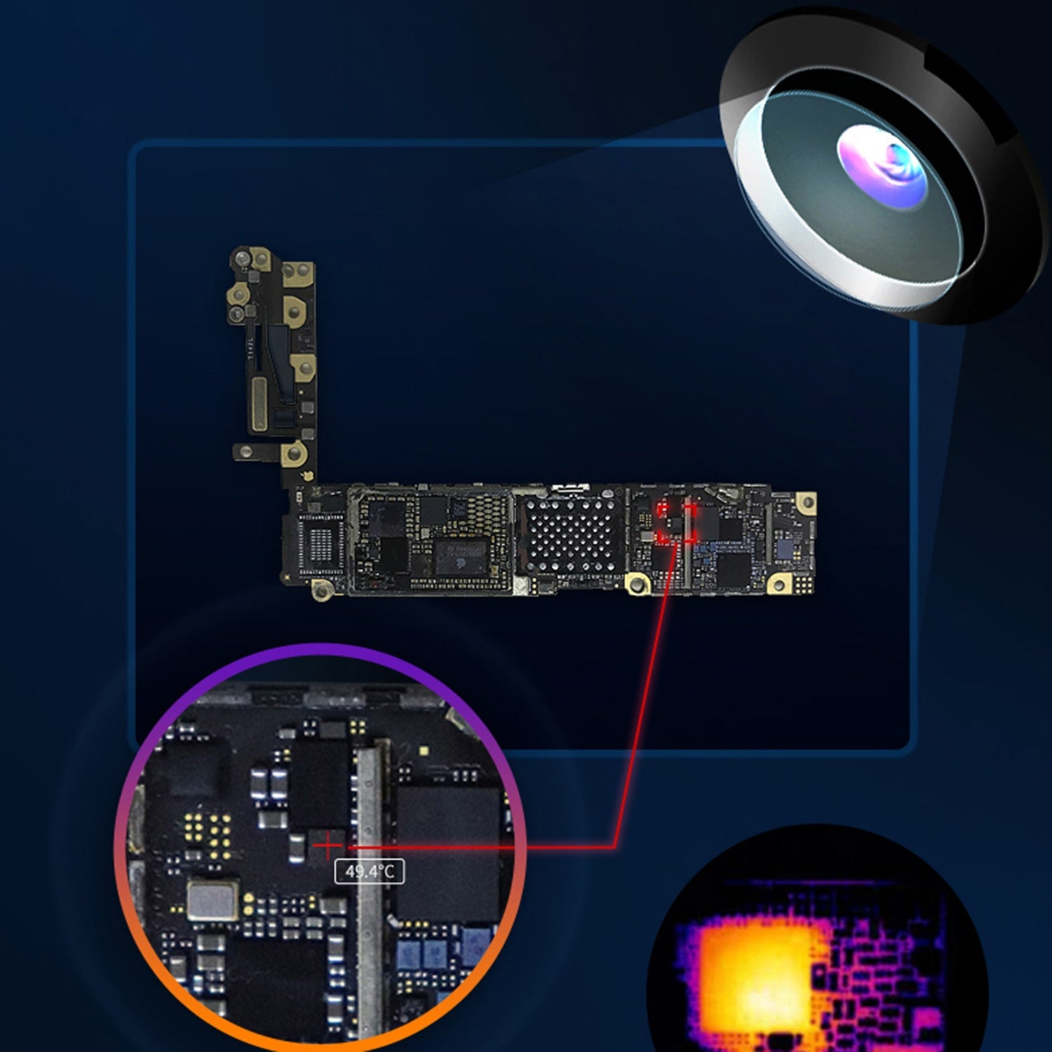 SHORTCAM II THERMAL IMAGER CAMERA FOR MOBILE PHONE PCB TROUBLESHOOT