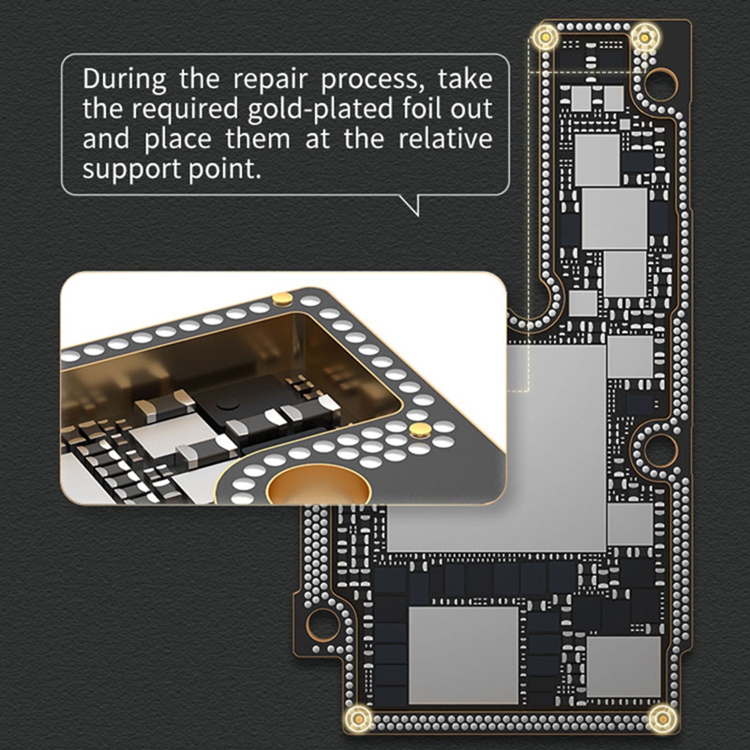 QIANLI IATLAS 24K EXPLOSION PROOF GOLD-PLATED FOIL FOR PHONE MIDDLE FRAME SOLDERING