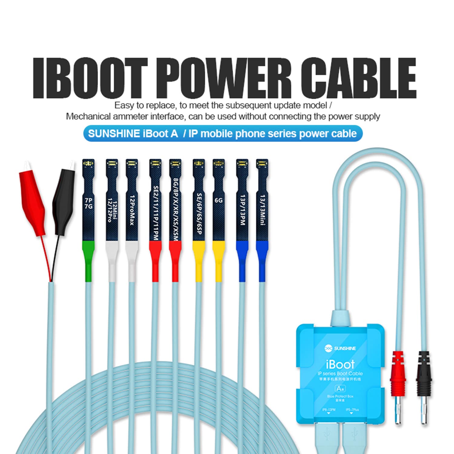 SUNSHINE IBOOT A IPHONE SAMSUNG POWER SUPPLY CABLE FOR IPHONE 6-13PROMAX