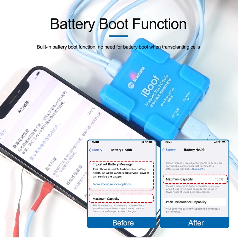 SUNSHINE IBOOT A IPHONE SAMSUNG POWER SUPPLY CABLE FOR IPHONE 6-13PROMAX